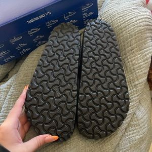 Sued Boston Birkenstocks